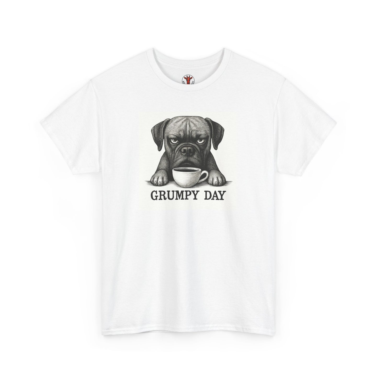 Grumpy Day Unisex Heavy Cotton Tee, Funny Dog Shirt, Pet Lovers Gift, Casual Wear, Birthday Gift, Grumpy Mood Tee