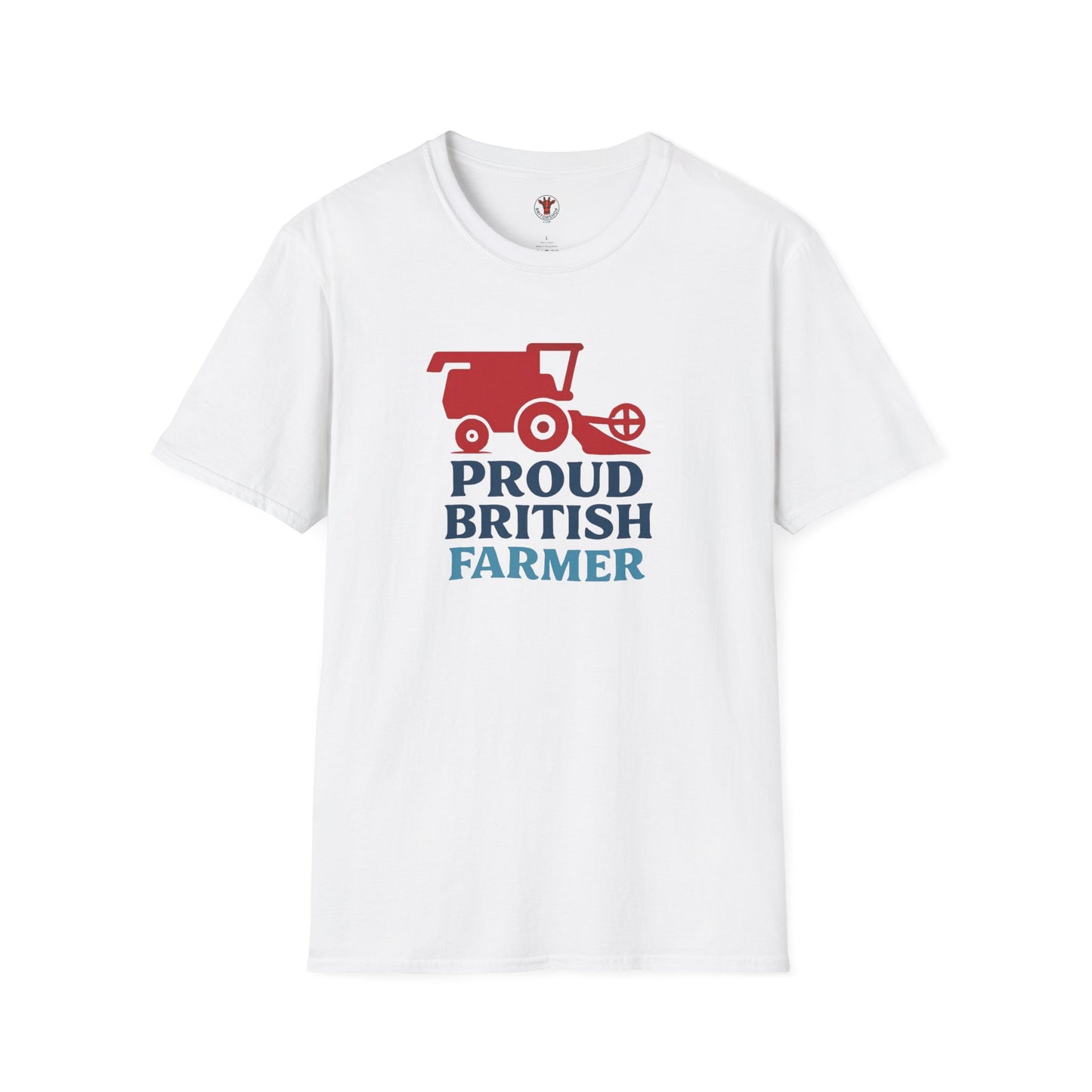 Farmer T-Shirt - Proud British Farmer, Combine Harvester Design