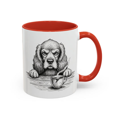 Grumpy Cocker Spaniel Coffee Club — Art Print / Mug
