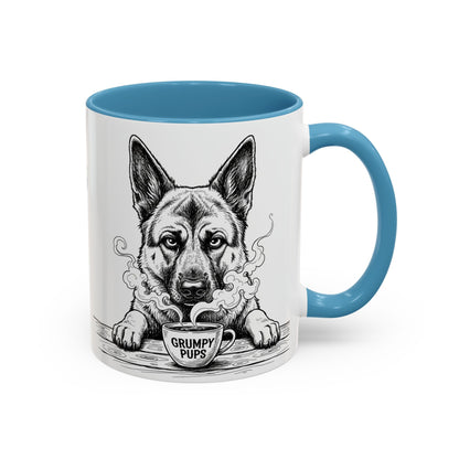 German Shepherd Mug —    Grumpy German Shepherd Coffee Club — Art Print / Mug /