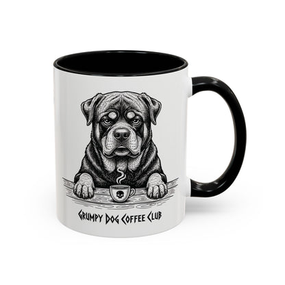  Grumpy Rottweiler Coffee Club — Art Print / Mug