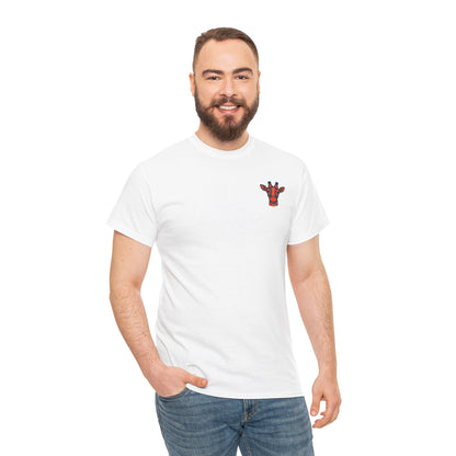 Britor classic logo Giraffe  Patch Tee — Small Chest Embroidered Giraffe Graphic T-Shirt