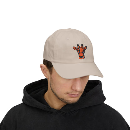 Dad Cap - Giraffe Head and Britor Shop Logo Embroidered Design