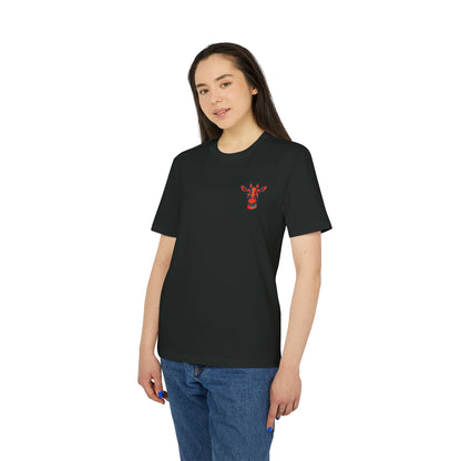 Britor classic Giraffe logo Mini Patch T-Shirt — Cute Chest Graphic Tee for Animal Lovers