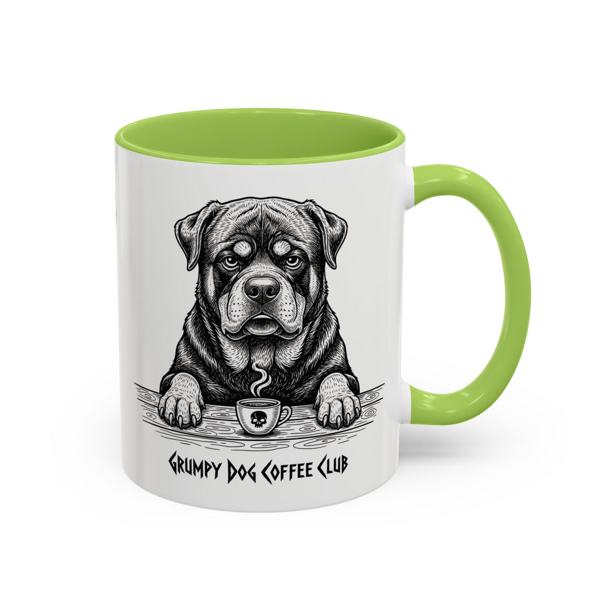  Grumpy Rottweiler Coffee Club — Art Print / Mug