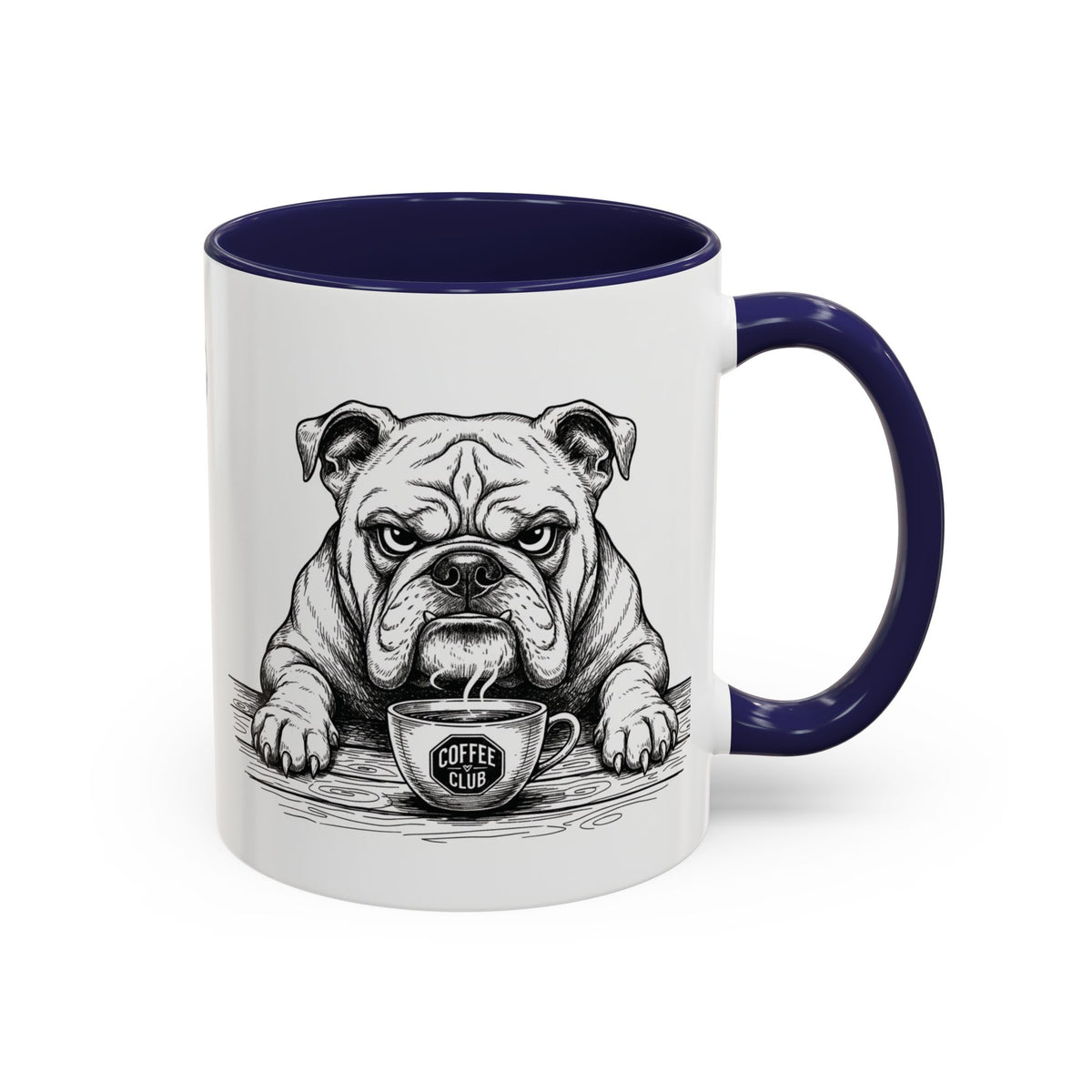 Grumpy Bulldog Coffee Club — Art Print / Mug /