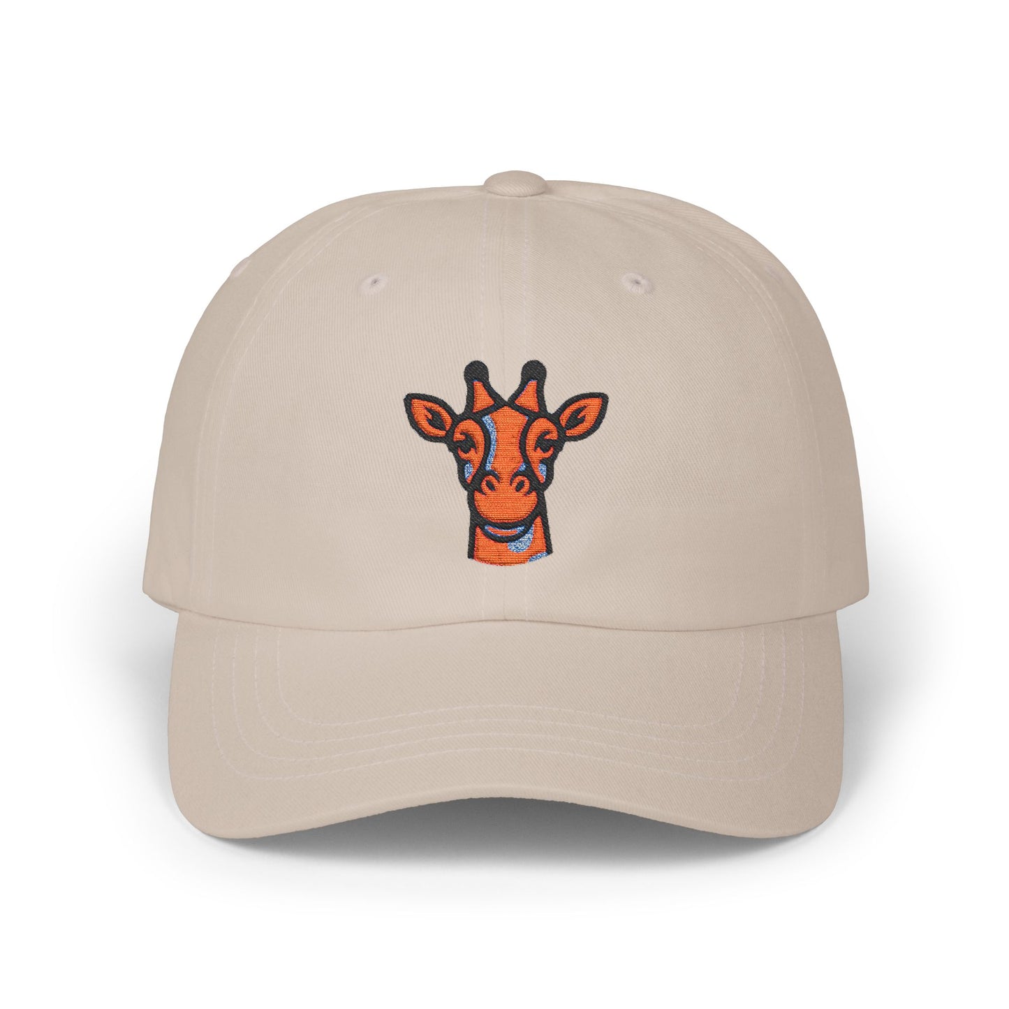 Dad Cap - Giraffe Head and Britor Shop Logo Embroidered Design