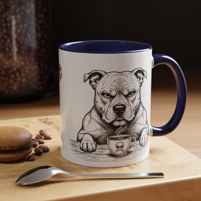 Grumpy Staffordshire Bull Terrier Coffee Club — Art Print / Mug