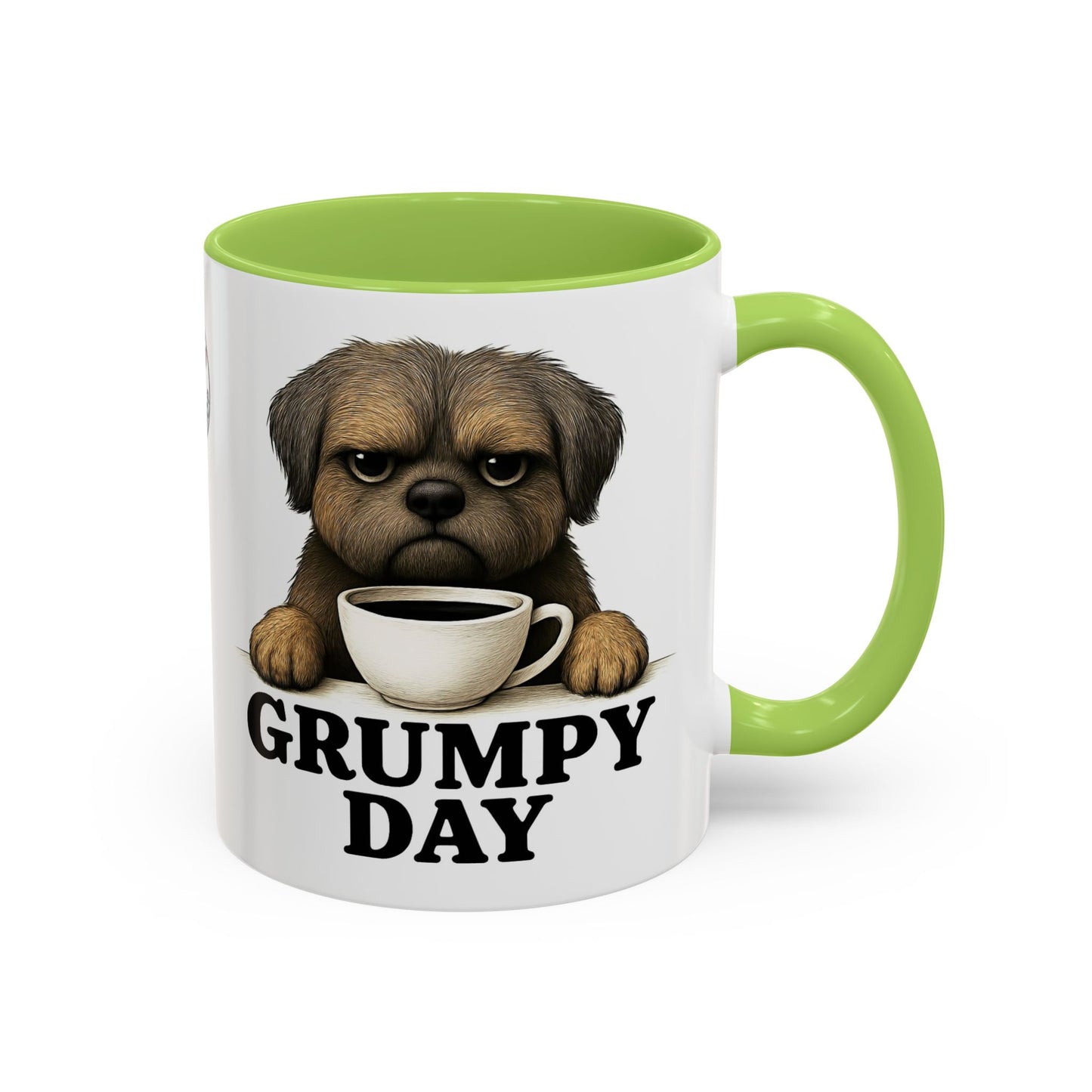 Grumpy Day Coffee Mug, shorkie, Funny Dog Mug, Pet Lover Gift, Morning Motivation, Coffee Lover Gift, Black Accent Mug