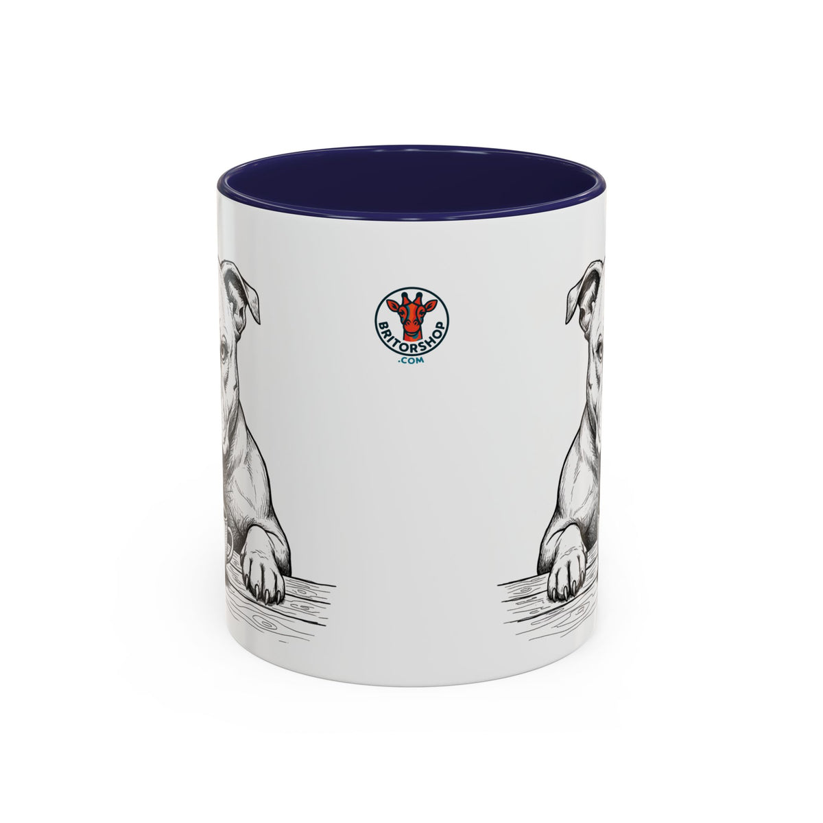 Grumpy Staffordshire Bull Terrier Coffee Club — Art Print / Mug