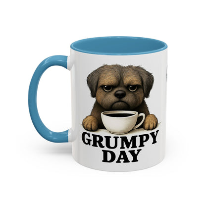 Grumpy Day Coffee Mug, shorkie, Funny Dog Mug, Pet Lover Gift, Morning Motivation, Coffee Lover Gift, Black Accent Mug