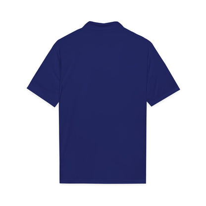 Embroidered Giraffe Polo Shirt — Lightweight White Performance Golf Polo