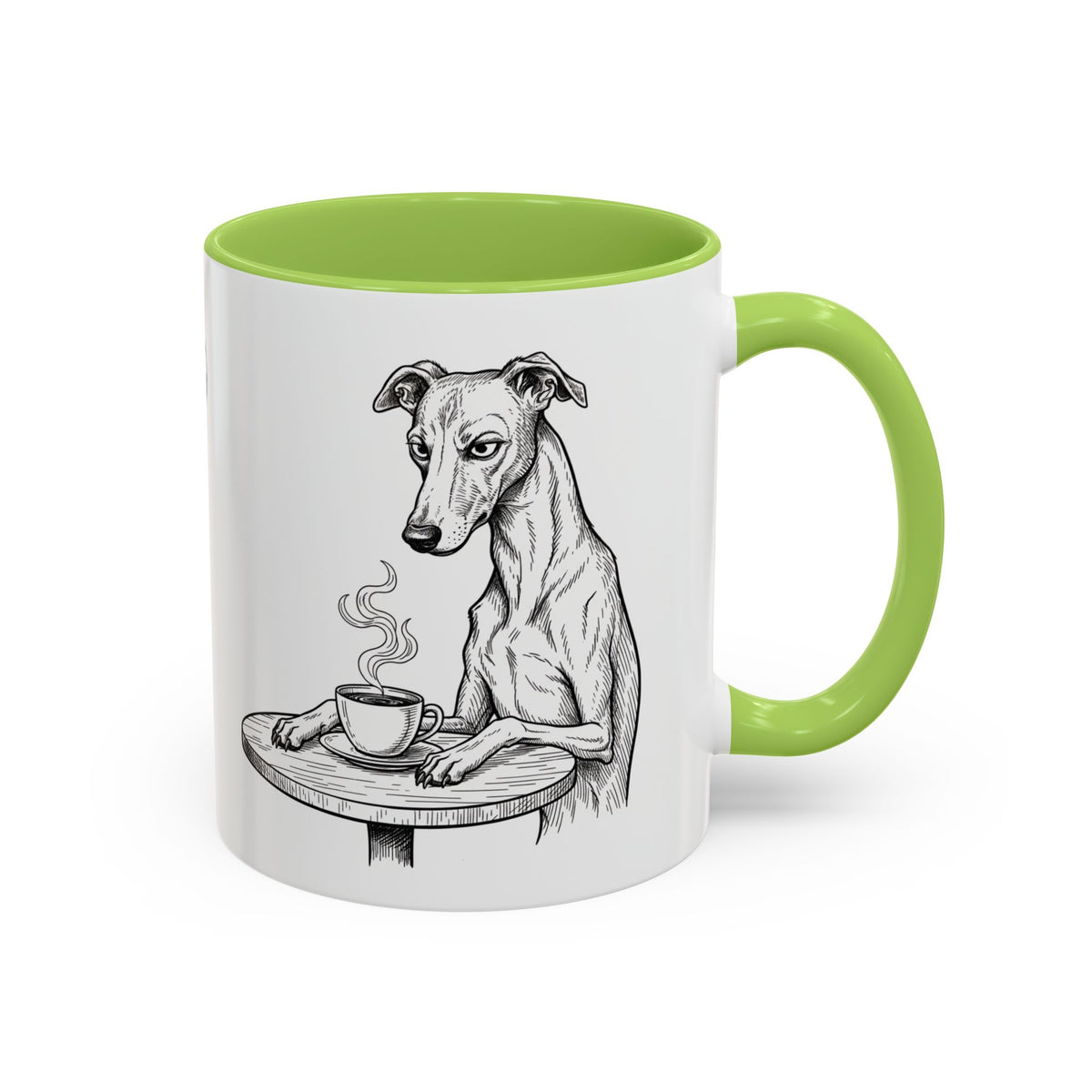 Grumpy Whippet Coffee Club — Art Print / Mug