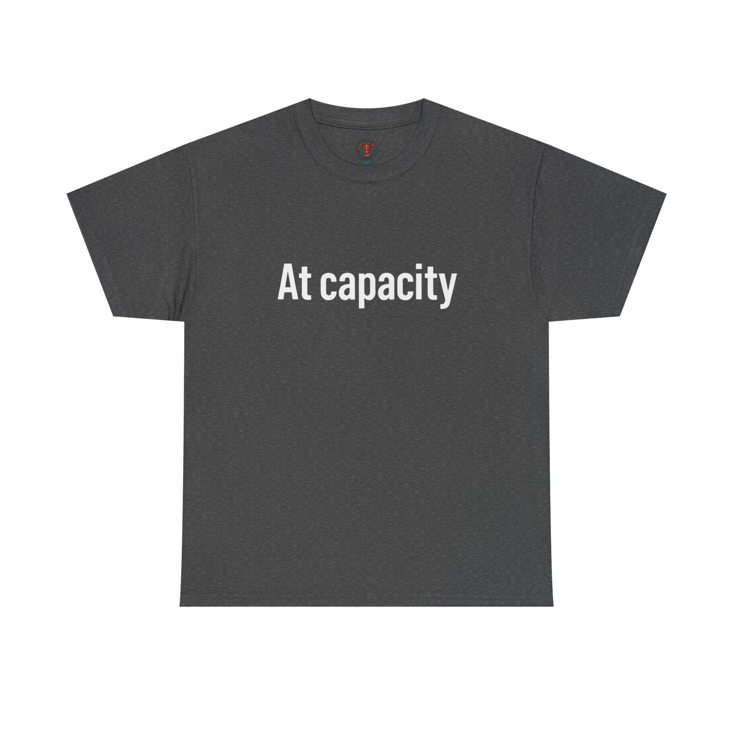 At Capacity Unisex Heavy Cotton Tee | Comfortable Casual Wear, Gift for Friends, Unique Statement Shirt, Everyday Essentials, Unisex Fashion