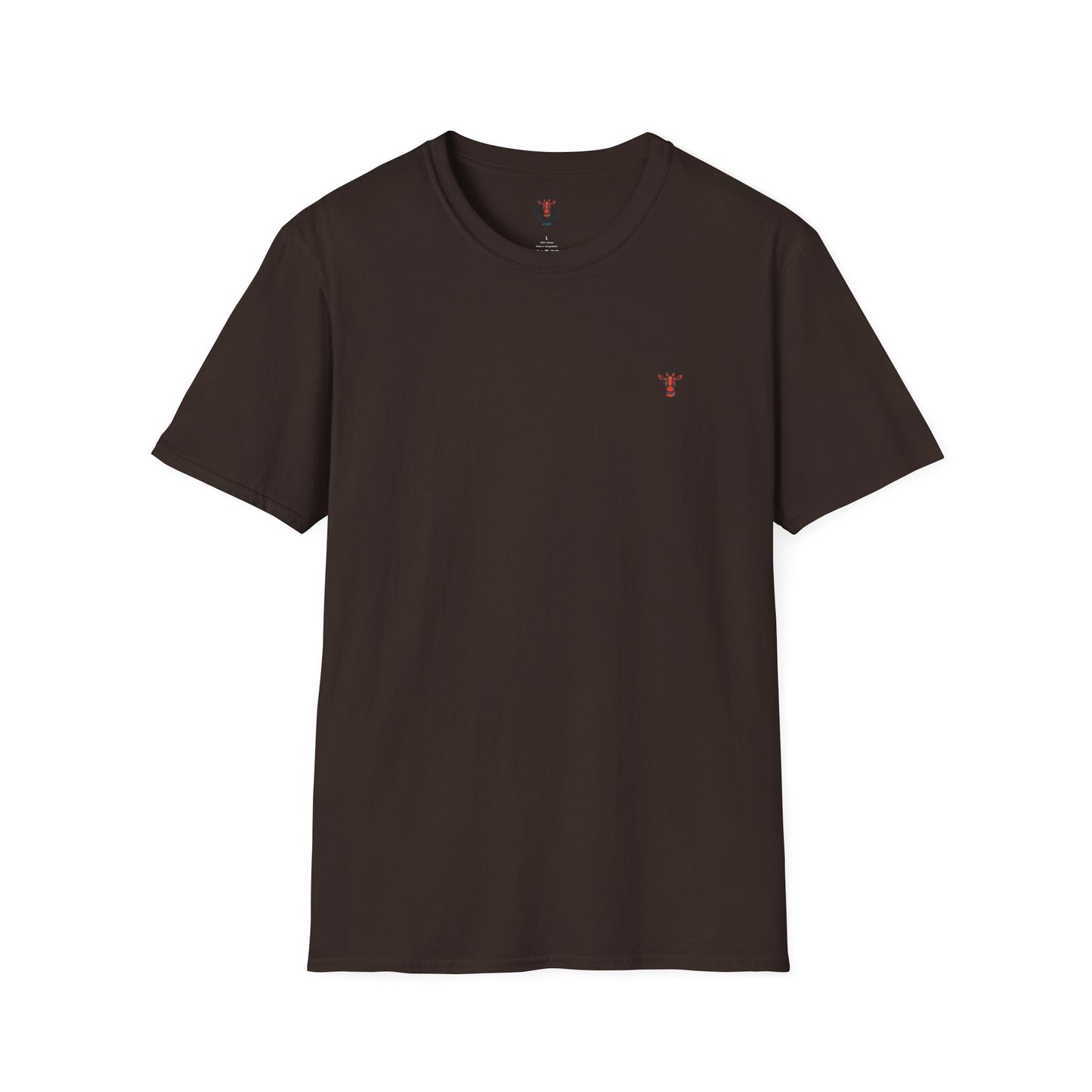 Minimal Crown Chest-Embroidered T-Shirt