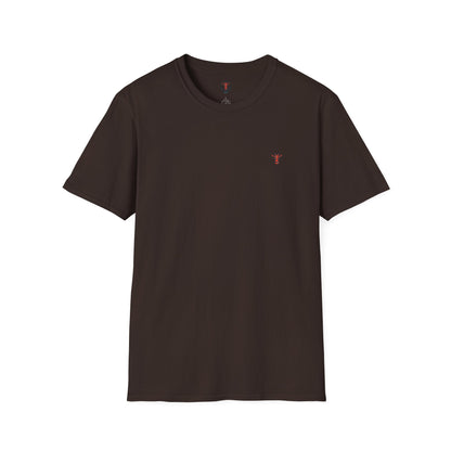 Minimal Crown Chest-Embroidered T-Shirt