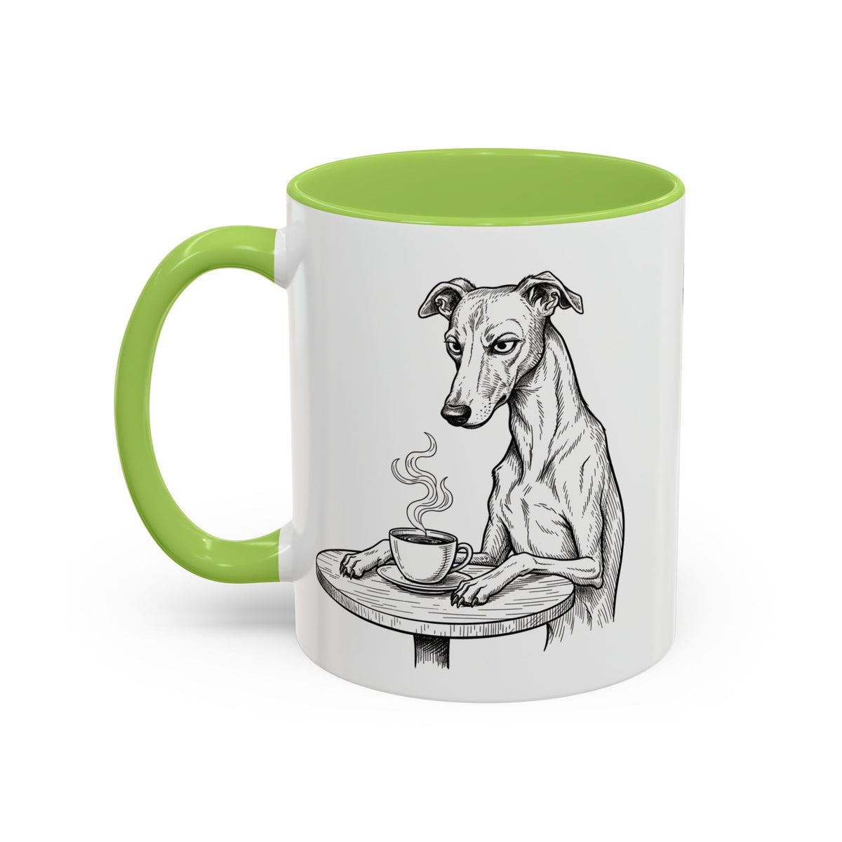 Grumpy Whippet Coffee Club — Art Print / Mug