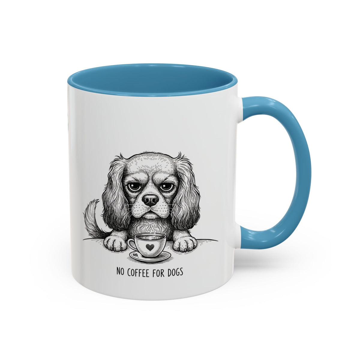 Grumpy Cavalier King Charles Spaniel Coffee Club — Art Print / Mug /