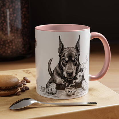 Grumpy Doberman Coffee Club — Art Print / Mug