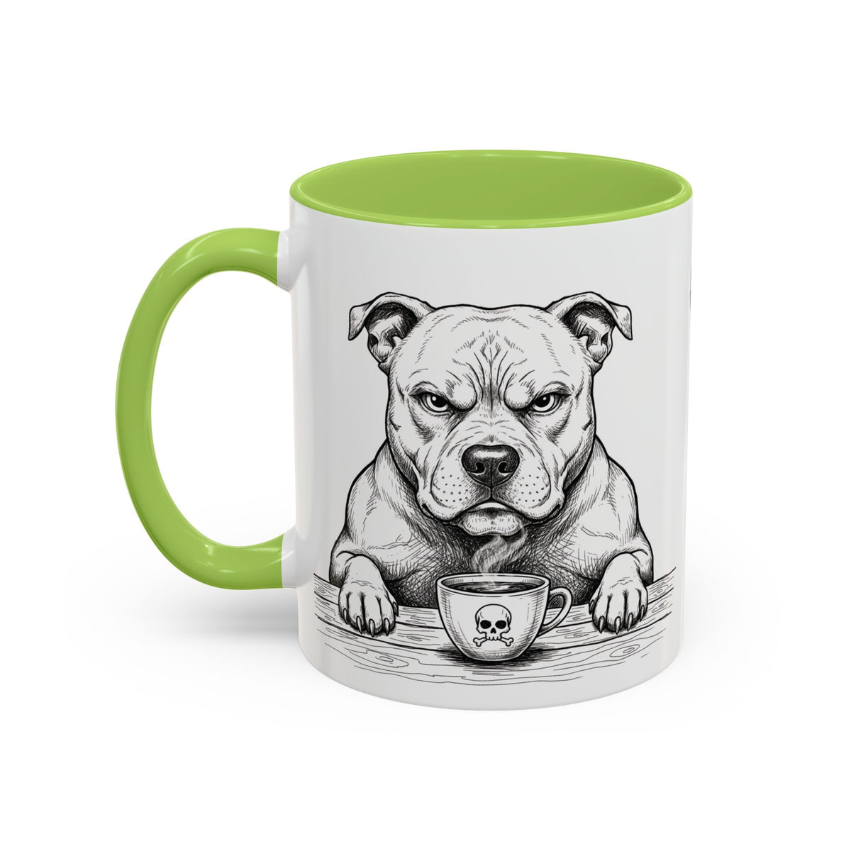 Grumpy Staffordshire Bull Terrier Coffee Club — Art Print / Mug
