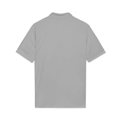Embroidered Giraffe Polo Shirt — Lightweight White Performance Golf Polo