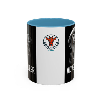 Adventure Dog Coffee Mug - Unique Pet Lover Gift, Personalized Dog Lover Mug, Funny Animal Mug, Holiday Gift for Dog Owners, Cool Cafe Mug