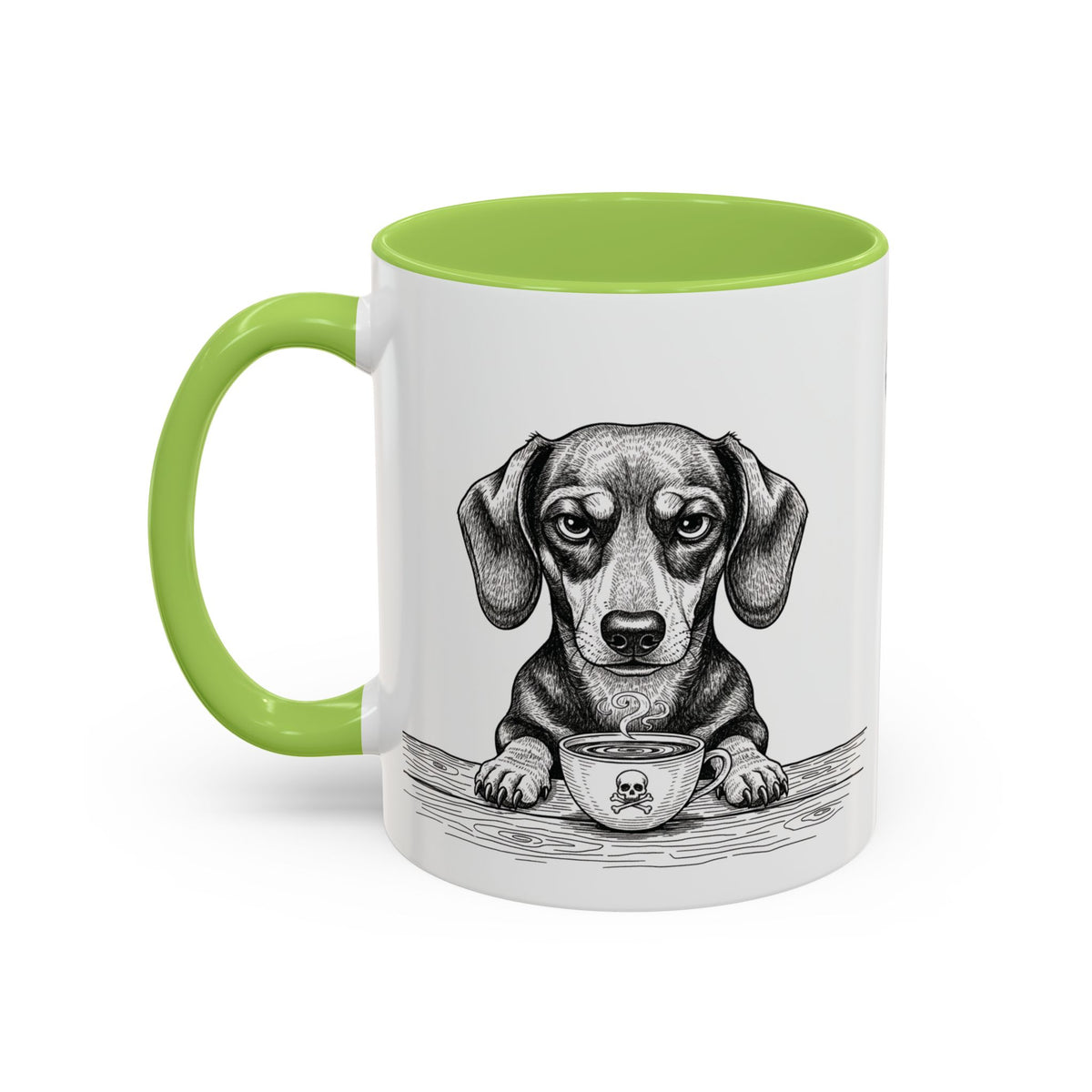 Grumpy Dachshund Coffee Club — Art Print / Mug