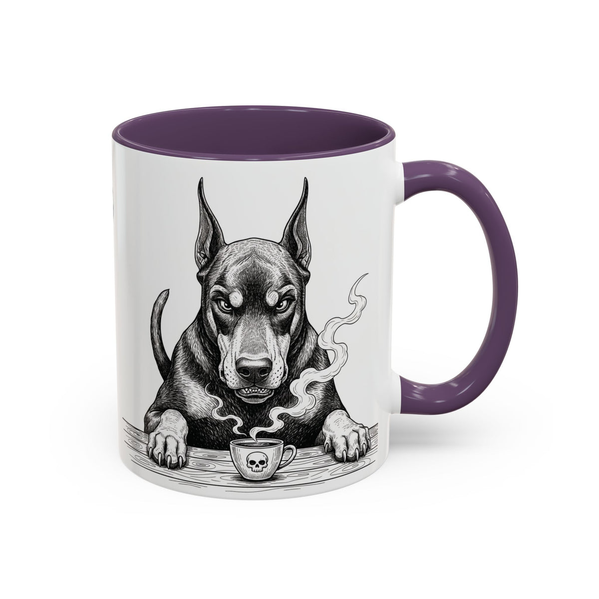 Grumpy Doberman Coffee Club — Art Print / Mug
