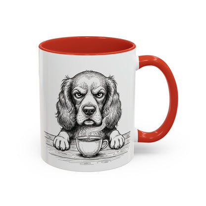 Grumpy Springer Spaniel Coffee Club — Art Print / Mug /