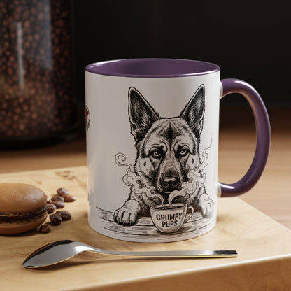 German Shepherd Mug —    Grumpy German Shepherd Coffee Club — Art Print / Mug /