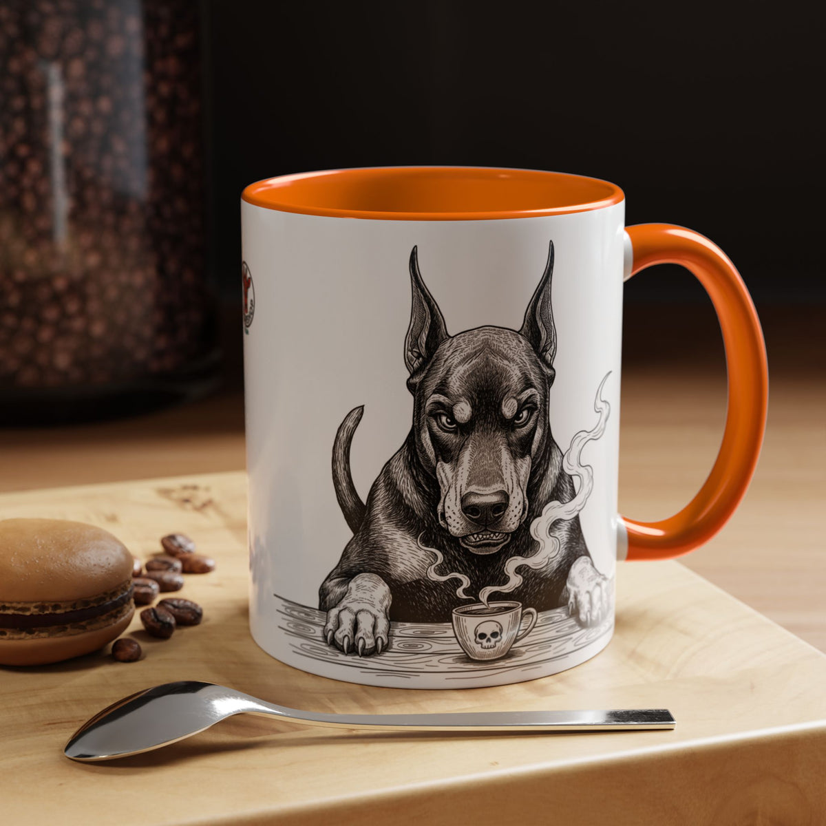Grumpy Doberman Coffee Club — Art Print / Mug