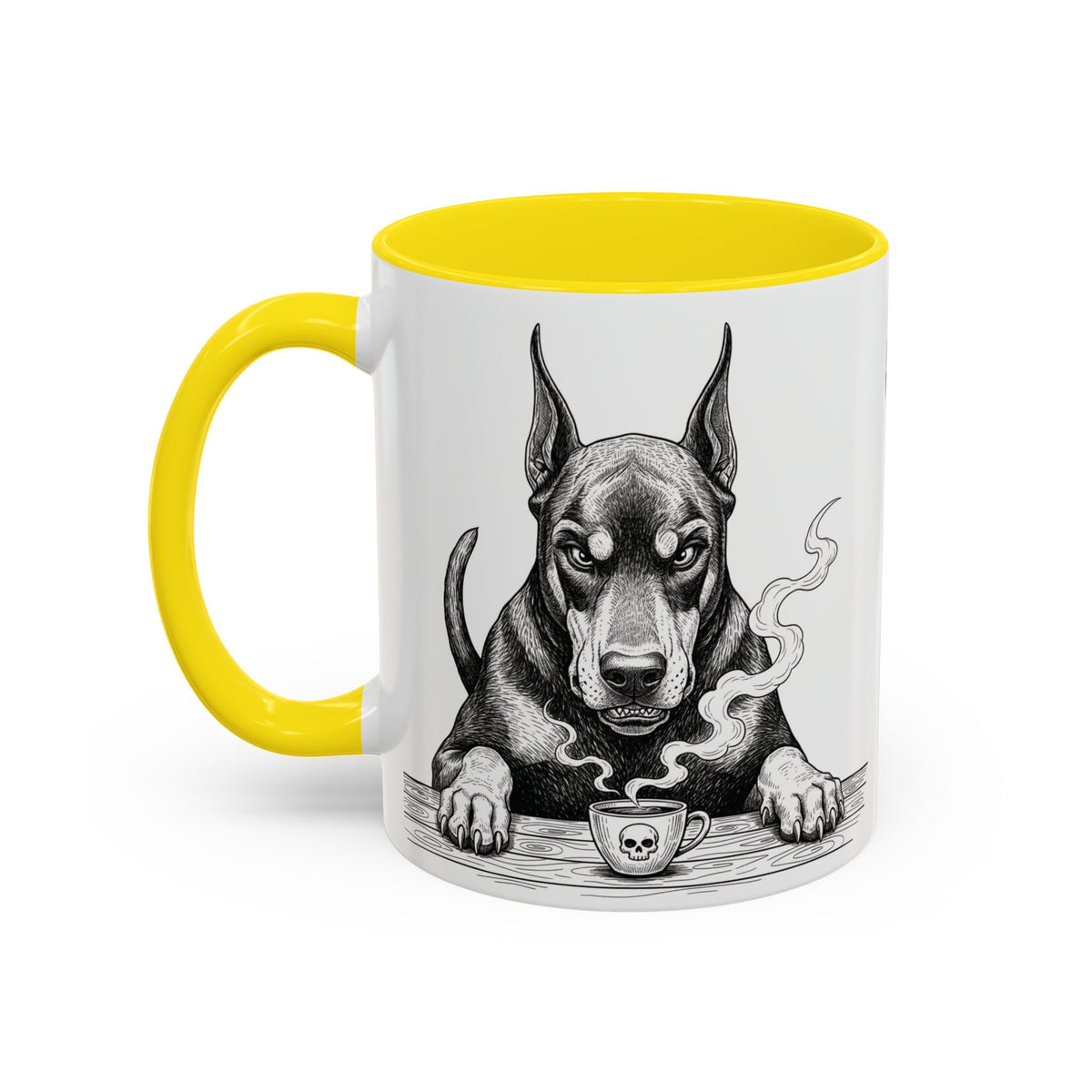 Grumpy Doberman Coffee Club — Art Print / Mug