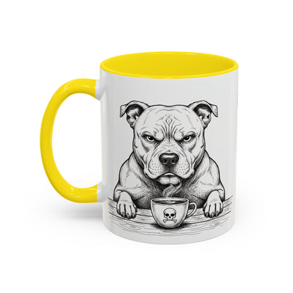Grumpy Staffordshire Bull Terrier Coffee Club — Art Print / Mug