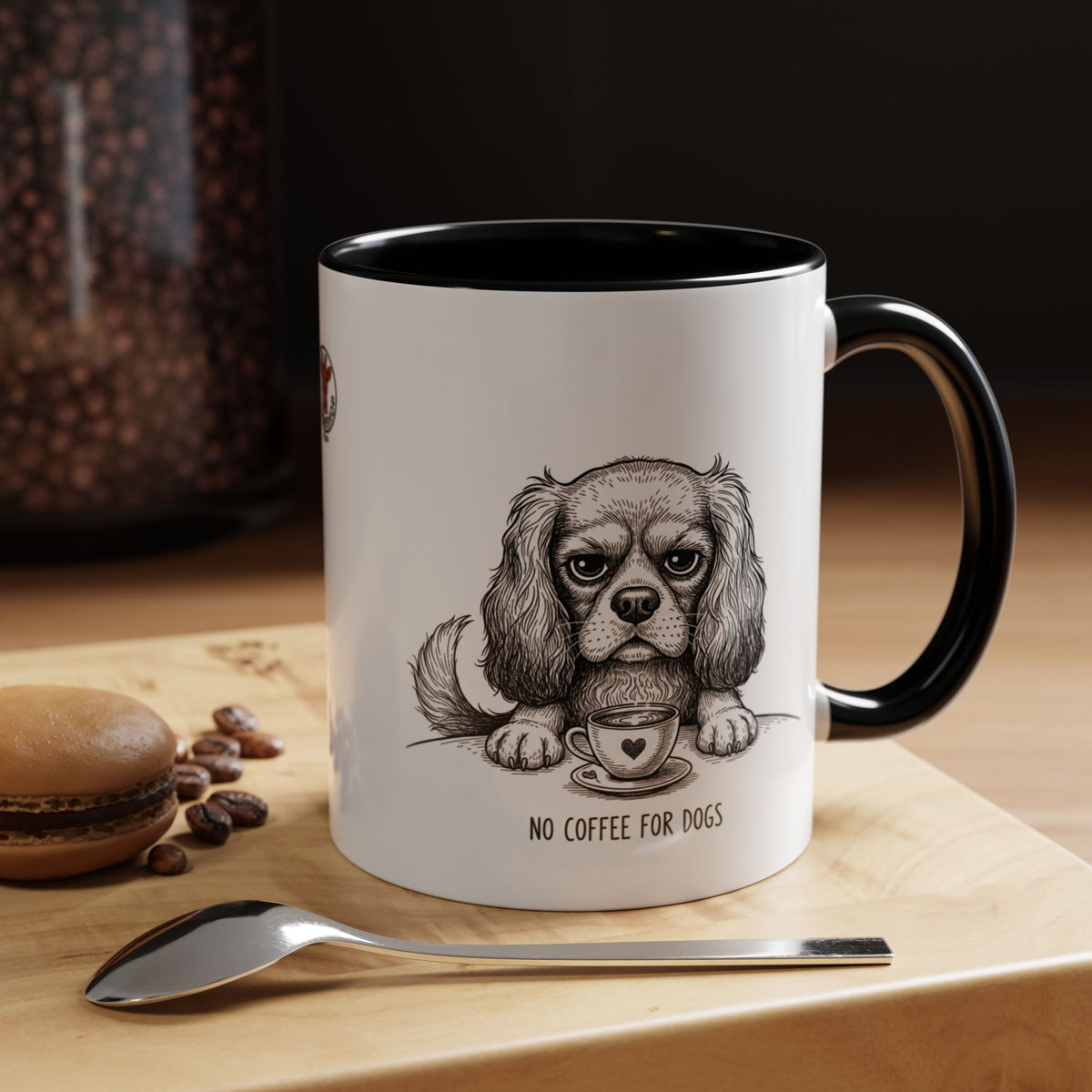 Grumpy Cavalier King Charles Spaniel Coffee Club — Art Print / Mug /