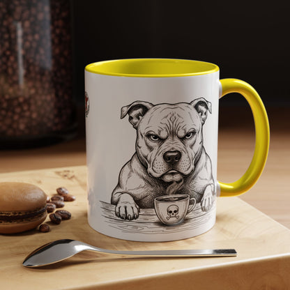 Grumpy Staffordshire Bull Terrier Coffee Club — Art Print / Mug