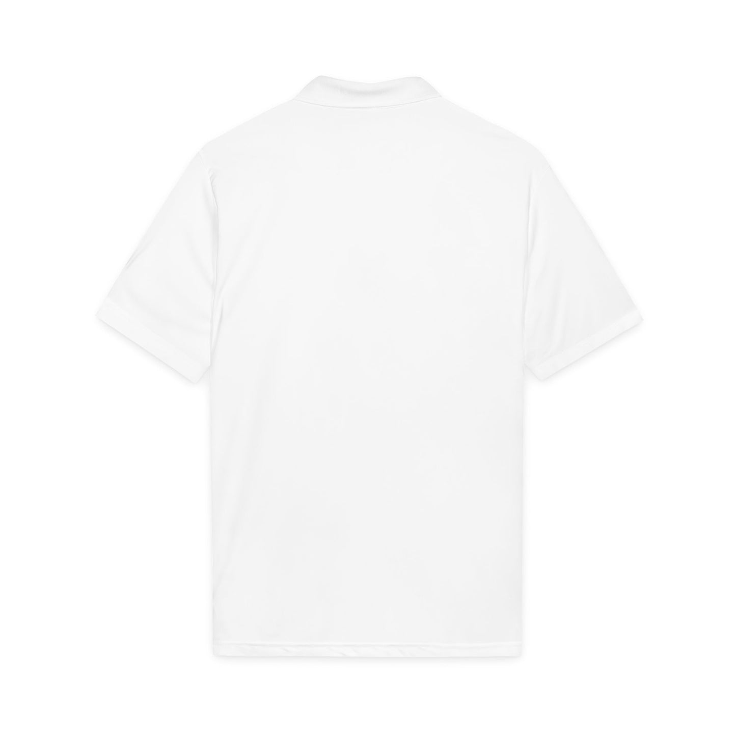 Embroidered Giraffe Polo Shirt — Lightweight White Performance Golf Polo