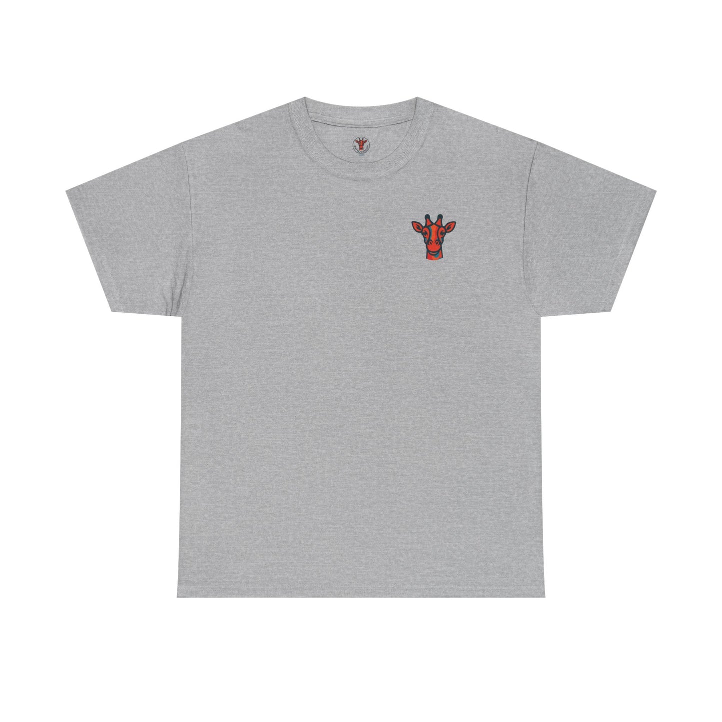 Britor classic logo Giraffe  Patch Tee — Small Chest Embroidered Giraffe Graphic T-Shirt