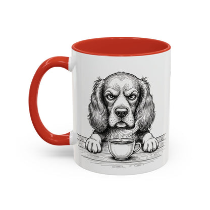 Grumpy Springer Spaniel Coffee Club — Art Print / Mug /