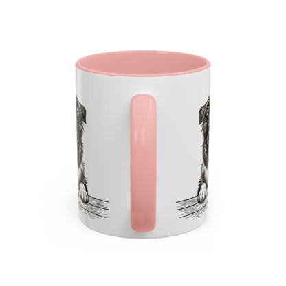 Grumpy Border Collie Coffee Club — Art Print / Mug