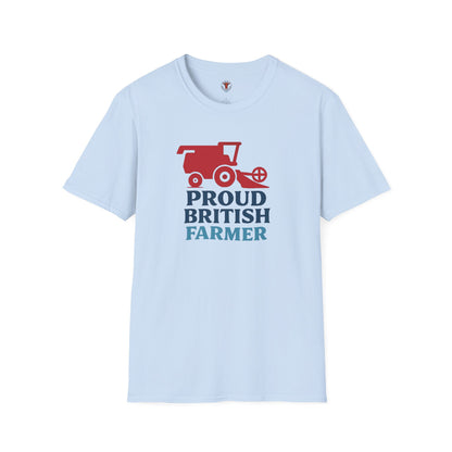 Farmer T-Shirt - Proud British Farmer, Combine Harvester Design