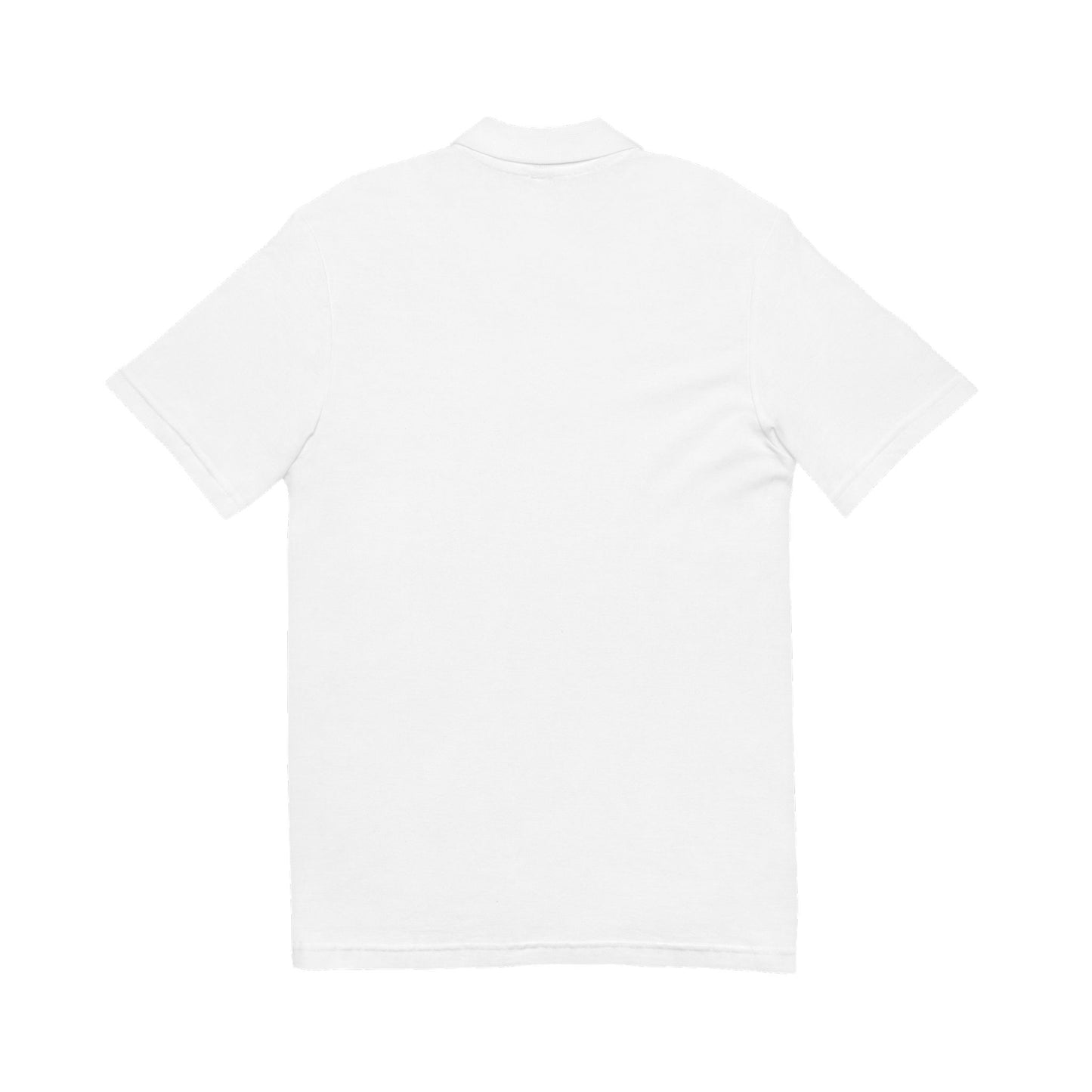 Embroidered Britor classic Giraffe Patch Polo Shirt — White Pique Polo