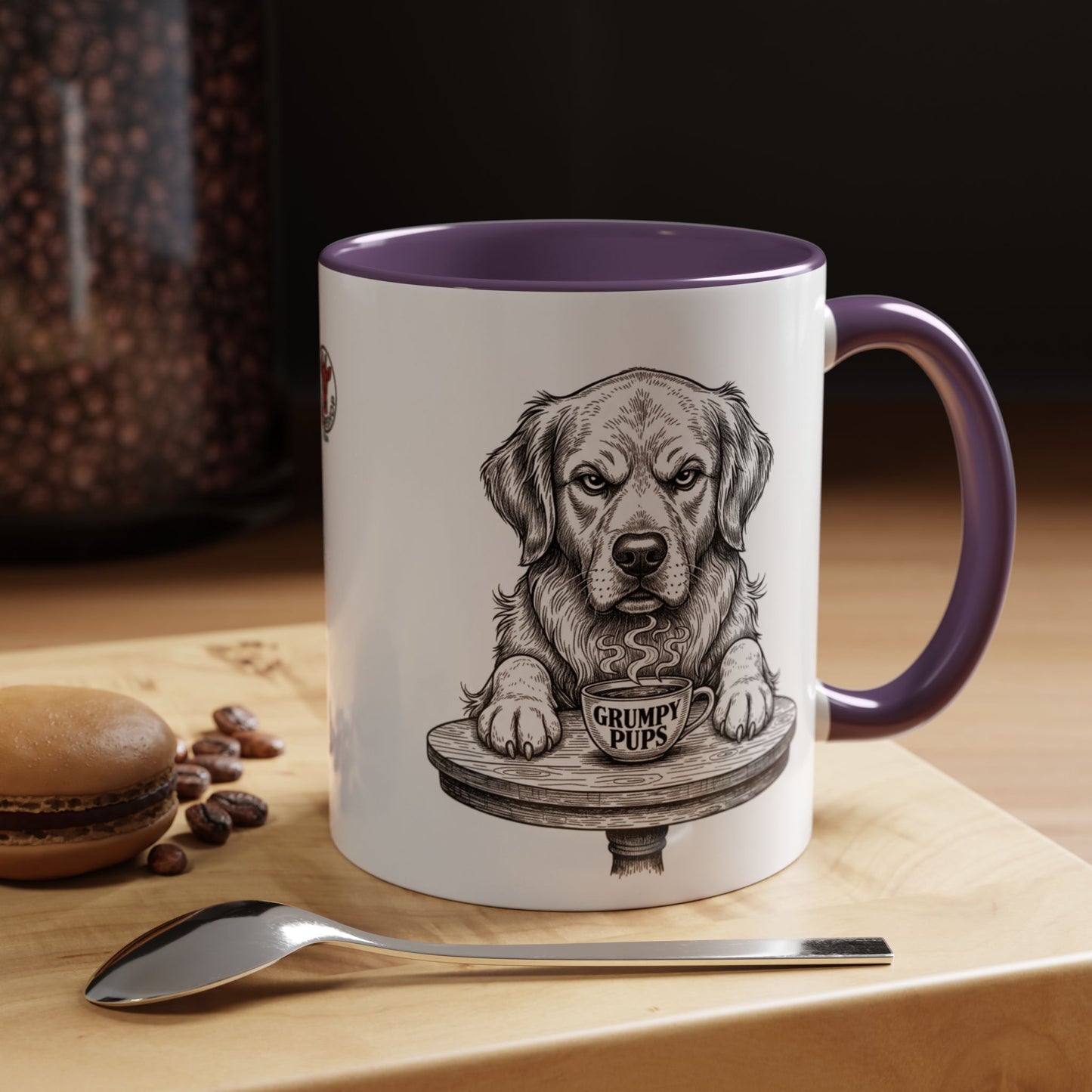 Grumpy Golden Retriever Coffee Club — Art Print / Mug