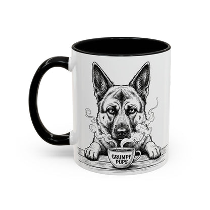 German Shepherd Mug —    Grumpy German Shepherd Coffee Club — Art Print / Mug /