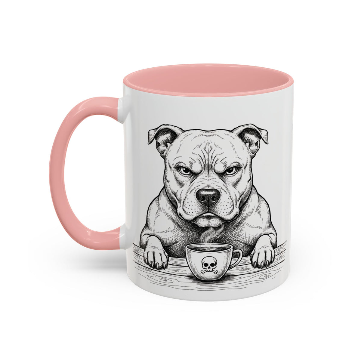 Grumpy Staffordshire Bull Terrier Coffee Club — Art Print / Mug
