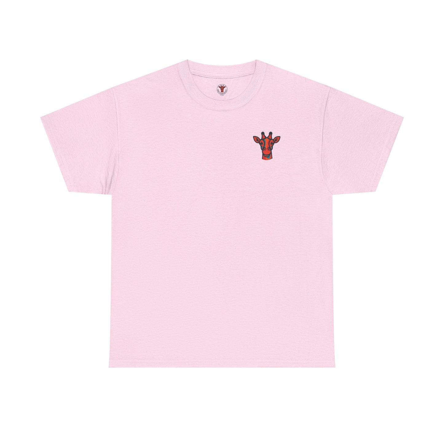 Britor classic logo Giraffe  Patch Tee — Small Chest Embroidered Giraffe Graphic T-Shirt