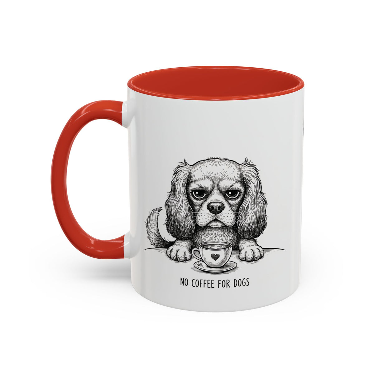 Grumpy Cavalier King Charles Spaniel Coffee Club — Art Print / Mug /