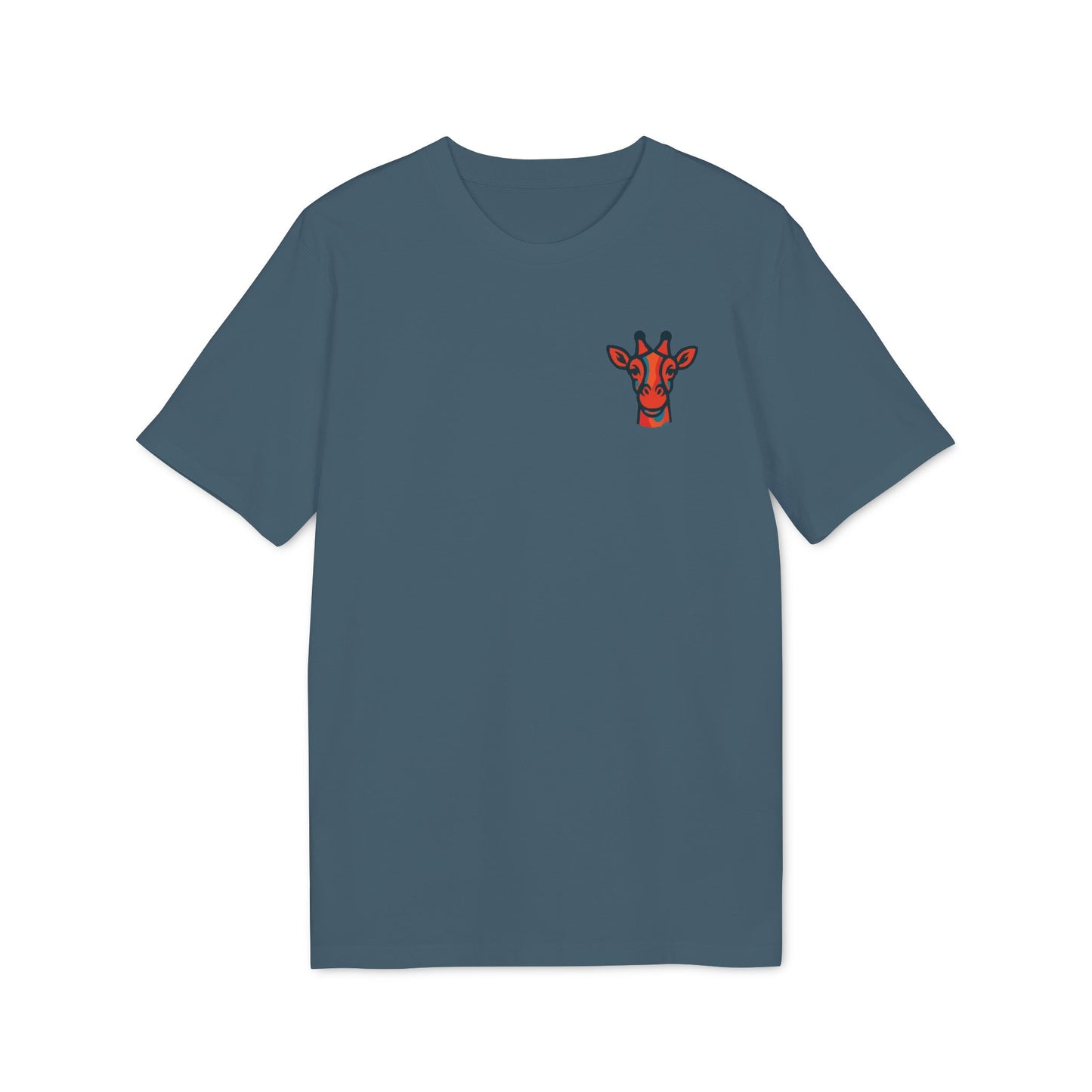 Britor classic Giraffe logo Mini Patch T-Shirt — Cute Chest Graphic Tee for Animal Lovers