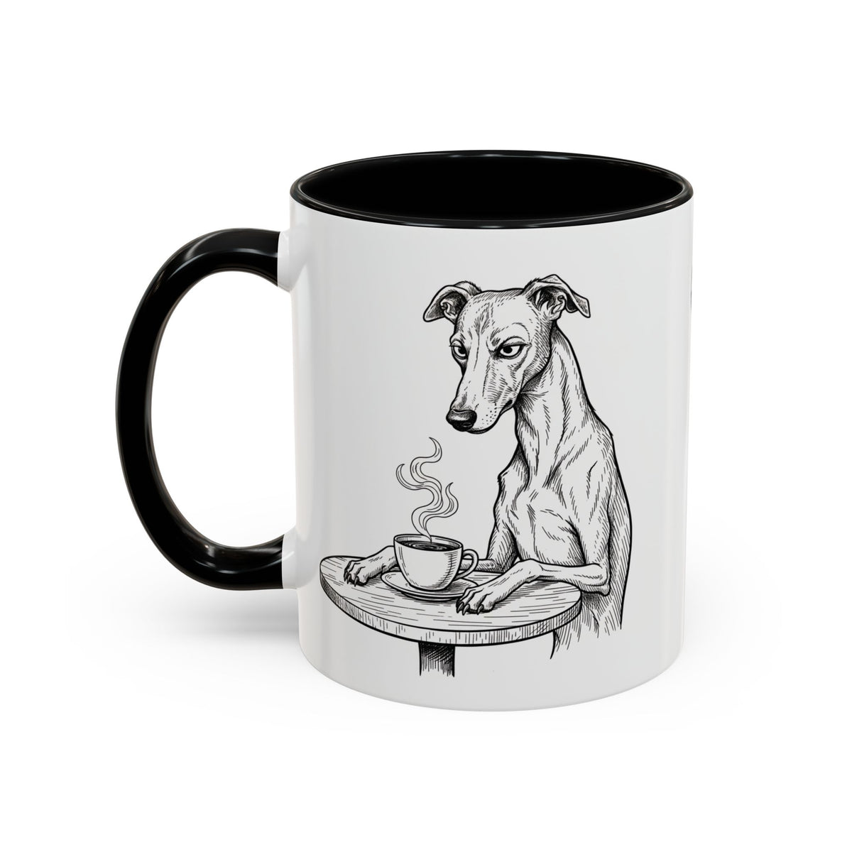 Grumpy Whippet Coffee Club — Art Print / Mug