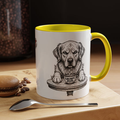 Grumpy Golden Retriever Coffee Club — Art Print / Mug