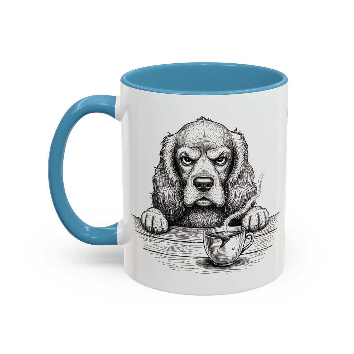 Grumpy Cocker Spaniel Coffee Club — Art Print / Mug